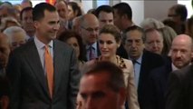 Prince Felipe and princess Letizia of Spain inaugurate ARCO Art Fair 2014 in Madrid.