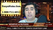 Rutgers Scarlet Knights vs. Memphis Tigers Pick Prediction NCAA College Basketball Odds Preview 2-20-2014