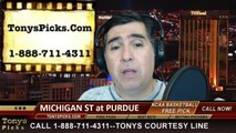 Purdue Boilermakers vs. Michigan St Spartans Pick Prediction NCAA College Basketball Odds Preview 2-20-2014