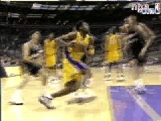 nba - kobe bryant dunk on ostertag