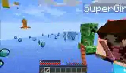 MINECRAFT_ DIAMOND DEFENDER (BEAT CREEPERS WITH STICKS TO PROTECT DIAMONDS!) MINI-GAME(240P_HX