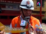 Alumnos del colegio Marcial Acaharán y Smith, participaron del simulacro de sismo que tuvo una magnitud de ocho grados en escala de ritcher.