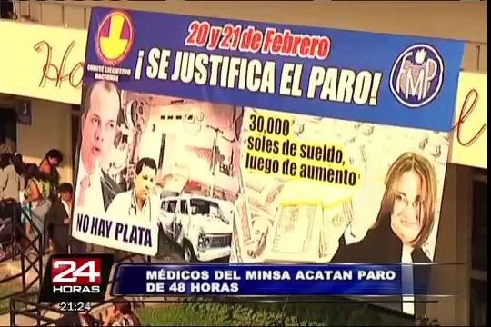 Minsa: paro médico nacional afectó a pacientes en algunos hospitales