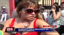 Con un cerrajero Flor Polo recuperó su departamento en Los Olivos