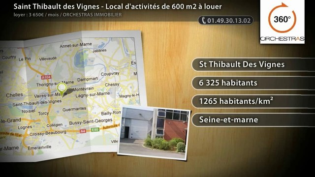 Saint Thibault des Vignes - Local d'activités de 600 m2 à louer