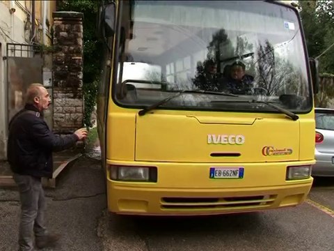 SEZZE: INCENDIO SEI SCUOLABUS del 20-02-2014