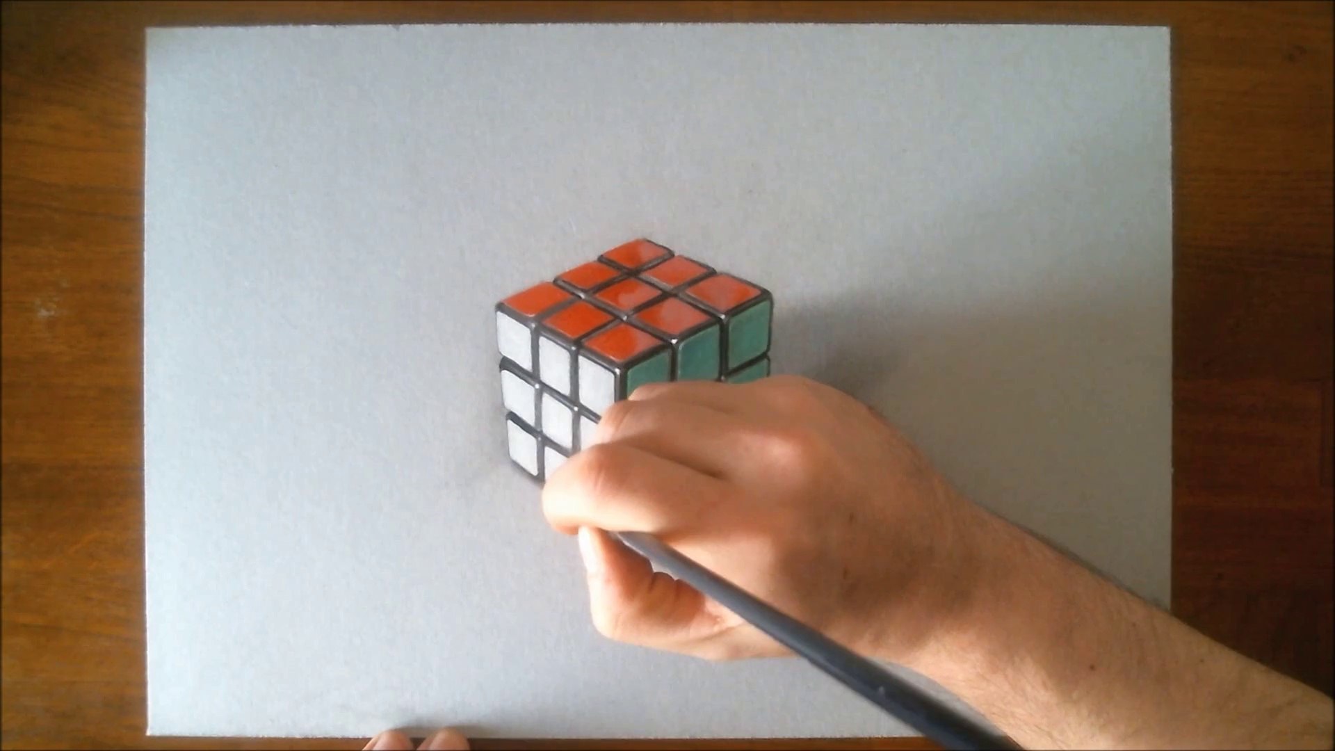 Illusion Rubix Cube Drawing