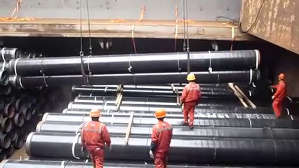 LSAW Steel Pipe Loading process