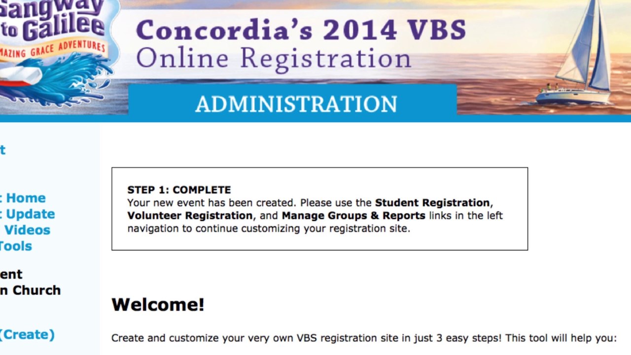 How to Create an Event (VBS Online Registration Tutorial #2)