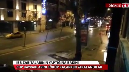 Topbaş'ın zabıtaları Sarıgül'ün afişlerini sökerken yakalandı