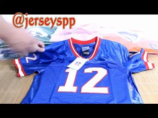 BUFFALO BILLs #12 JIM KELLY blue mitchellandness