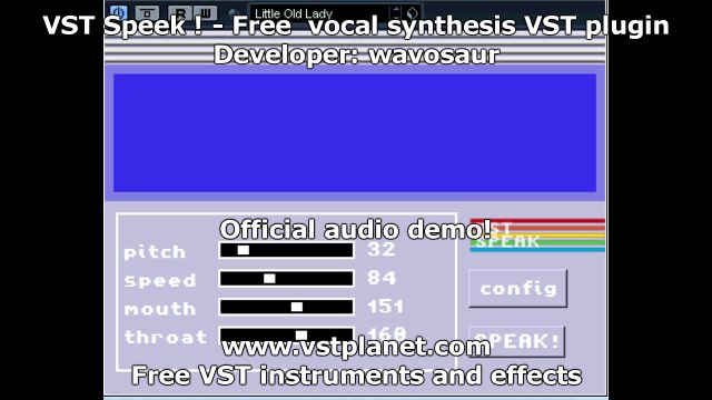 VST Speek - Free vocal synthesis VST plugin - vstplanet.com