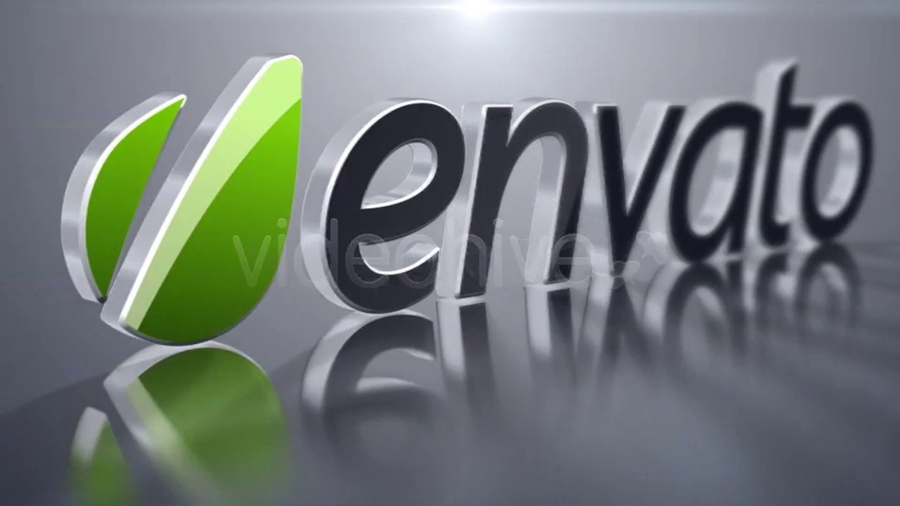 3D Logo With Reflective Ground - After Effects Template
