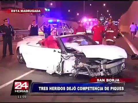 Al menos tres heridos dejó una competencia de piques ilegales en San Borja