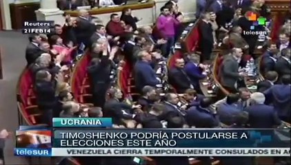 Parlamento ucraniano decide liberar a Yulia Timoshenko