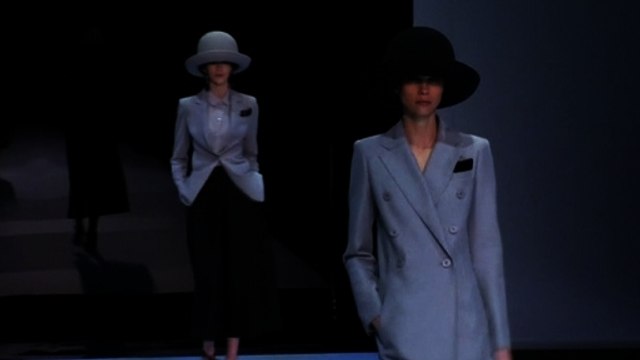 Emporio Armani show at Milan Fashion Week emphasizes tailoring