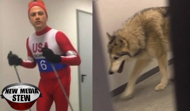 JIMMY KIMMEL Reveals Sochi Wolf Video Prank with Luger Kate Hansen