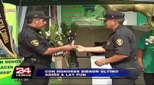 Policía canina despidió con honores al perro héroe Lay Fun