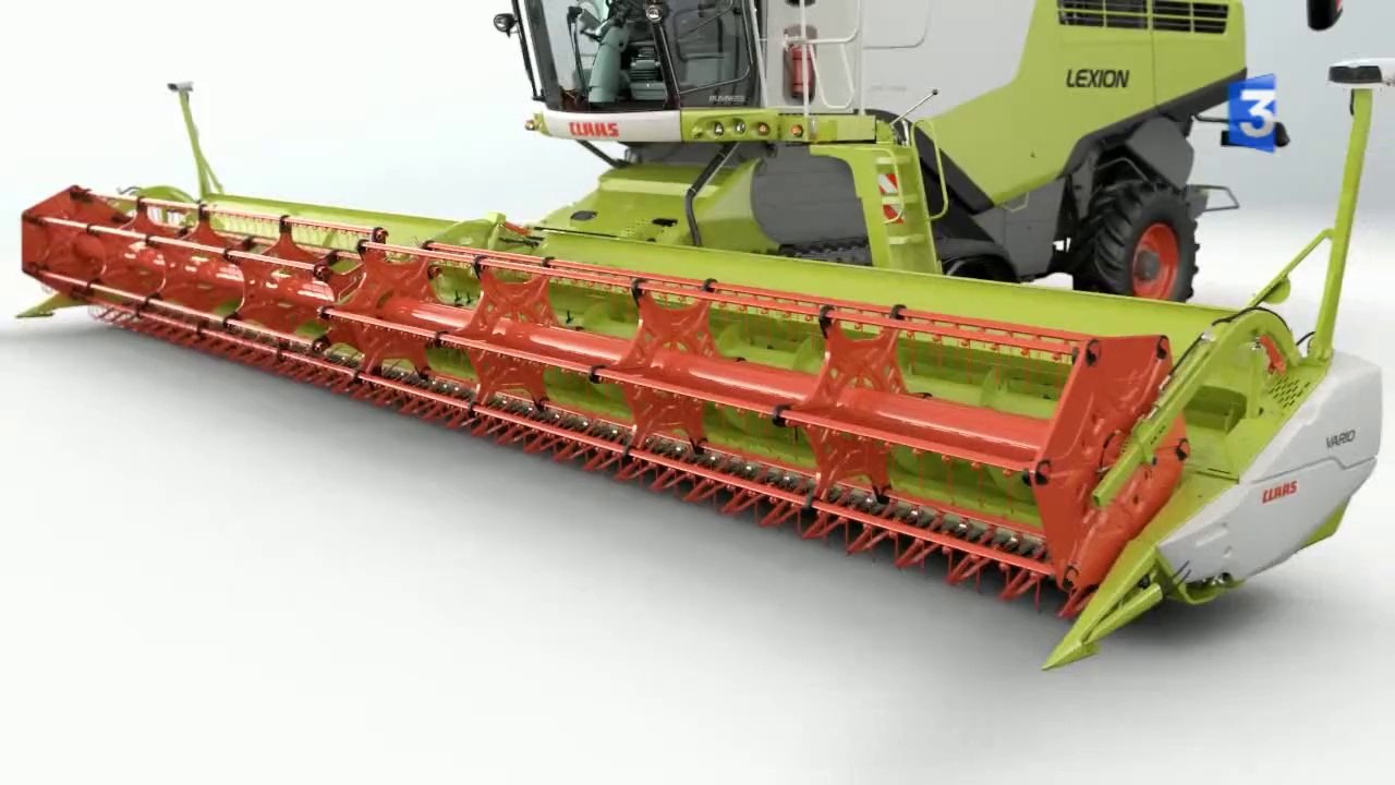 SIA 2014 : Moissonneuse en action en 3D