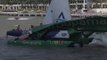 Extreme Sailing Series : Groupama (Cammas) crashed by Team Aberdeen Singapore (Moloney)
