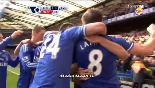 هدف مباراة تشيلسي 1-0 ايفرتون - الاسبوع 27 - تعليق علي محمد علي - 22/2/2014