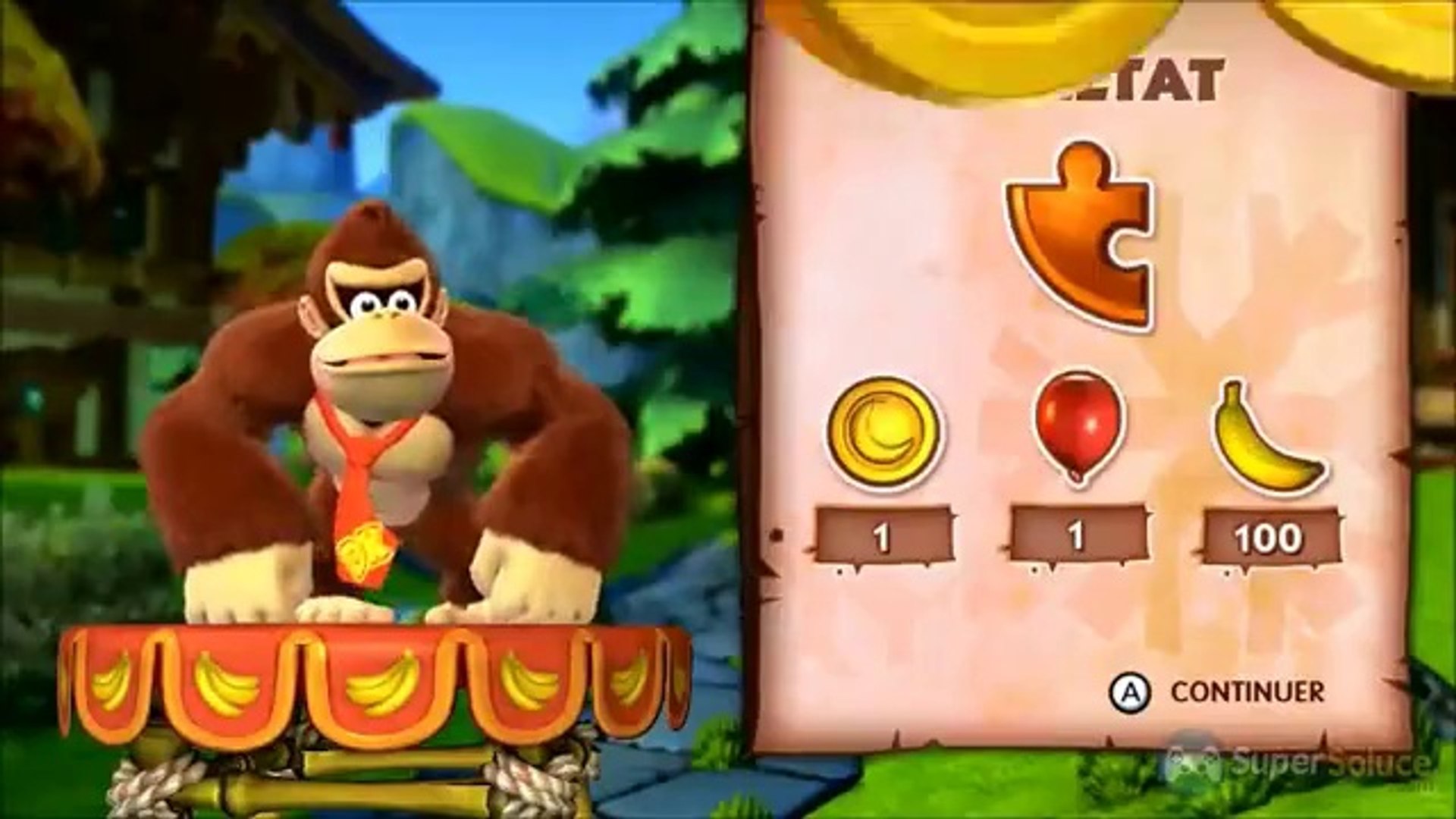 Soluce Donkey Kong Country Tropical Freeze : le niveau 2-4 à 100 %  (lettres, pièces de puzzle, secrets) - Vidéo Dailymotion