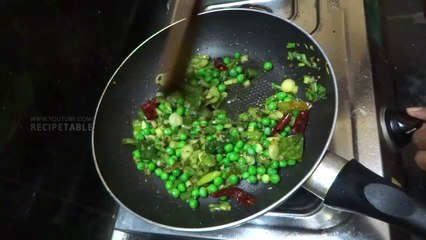 Ullikadalu Batani Spring Onions GreenPeas Fry