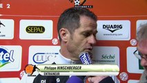 Conférence de presse Stade Lavallois - FC Istres (3-4) : Philippe  HINSCHBERGER (LAVAL) - José  PASQUALETTI (FCIOP) - 2013/2014