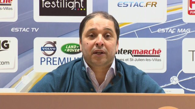 Conférence de presse ESTAC Troyes - AS Nancy-Lorraine (2-0) : Jean-Marc FURLAN (ESTAC) - Pablo CORREA (ASNL) - 2013/2014
