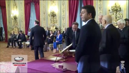 Il giuramento del Governo Renzi al Quirinale