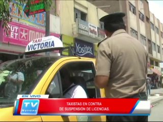 Chiclayo: Taxistas en contra de suspensión de licencias 21 02 14