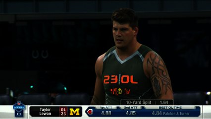 Offensive linemen show off rare speed