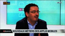 Les nouveaux métiers des applications mobiles: Christophe Shaw, Jérôme Stioui et Patrice Cardinaud, dans 01Business – 22/02 3/4