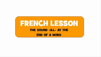 Learn French # Lesson # Special pronunciations