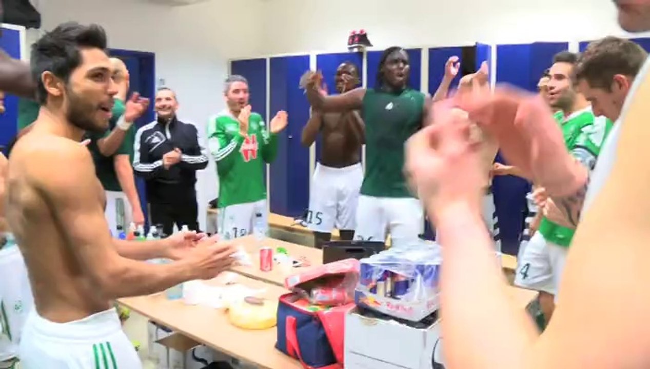 La joie des Verts après Bastia 0-2 ASSE