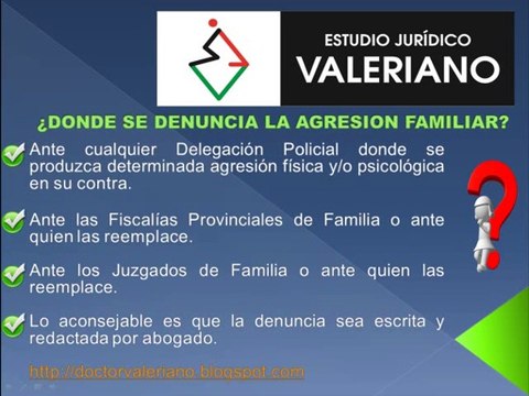 Estudio Juridico Valeriano - Violencia Familiar - Abogados - Derecho de Familia - Peru