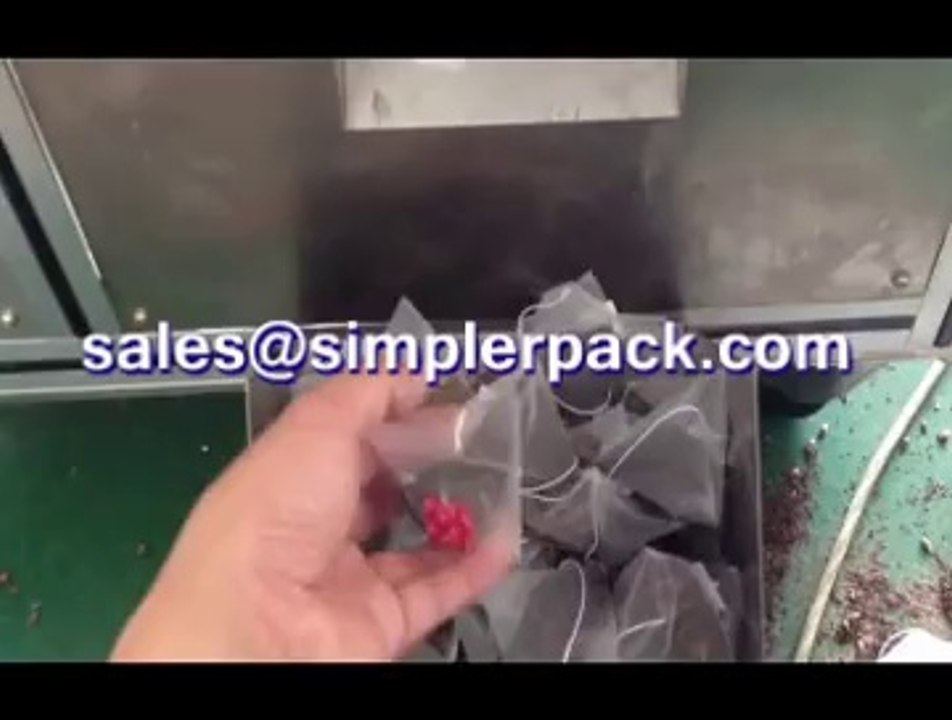 Herbal tea bag packing machine，inner and outer tea pack machine-sales@simplerpack.com