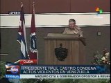 Presidente Raúl Castro rechazó hechos violentos en Venezuela