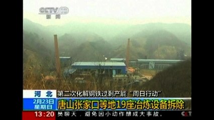China fells steel furnaces