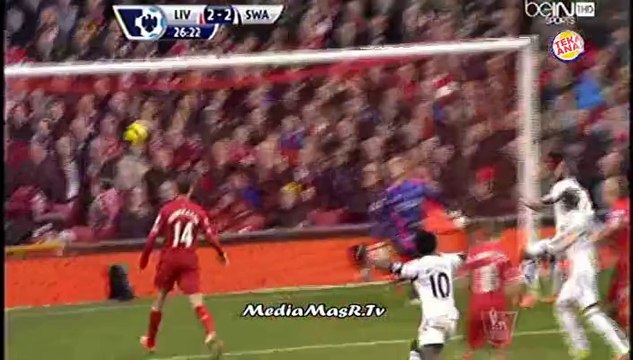هدف سوانزى سيتي الثاني في ليفربول - الاسبوع 27 - تعليق علي محمد علي - 23/2/2014