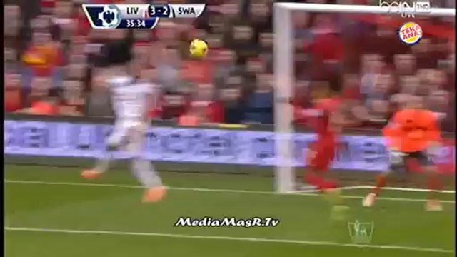 هدف ليفربول الثالث في سوانزى سيتي - الاسبوع 27 - تعليق علي محمد علي - 23/2/2014