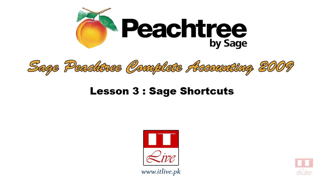 3 - Sage Peachtree 2009 Shortcuts (Urdu / Hindi)