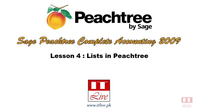 4 - Exploring Lists in Peachtree Accounting 2009 (Urdu / Hindi)