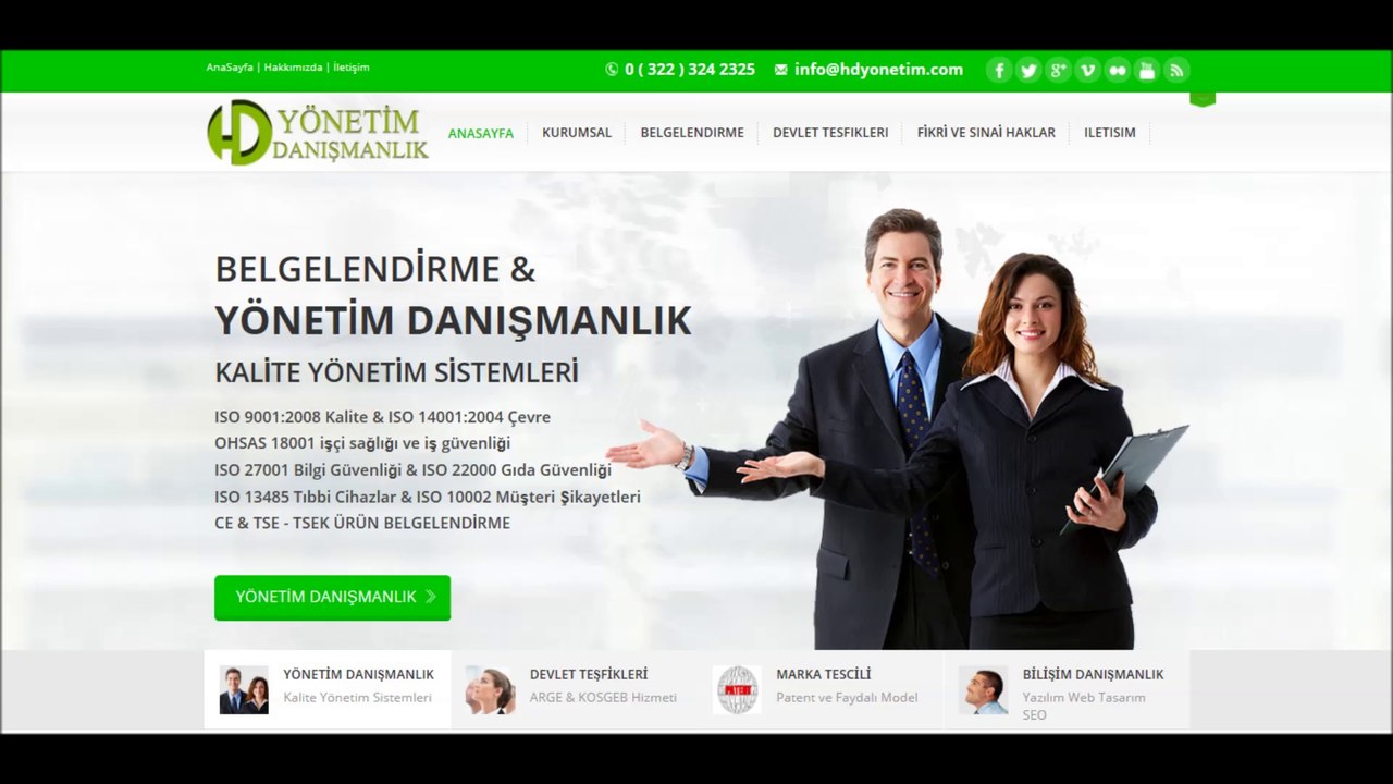 HD Yönetim Danışmanlık Adana ISO Kalite Yönetim Sistemleri Belgesi