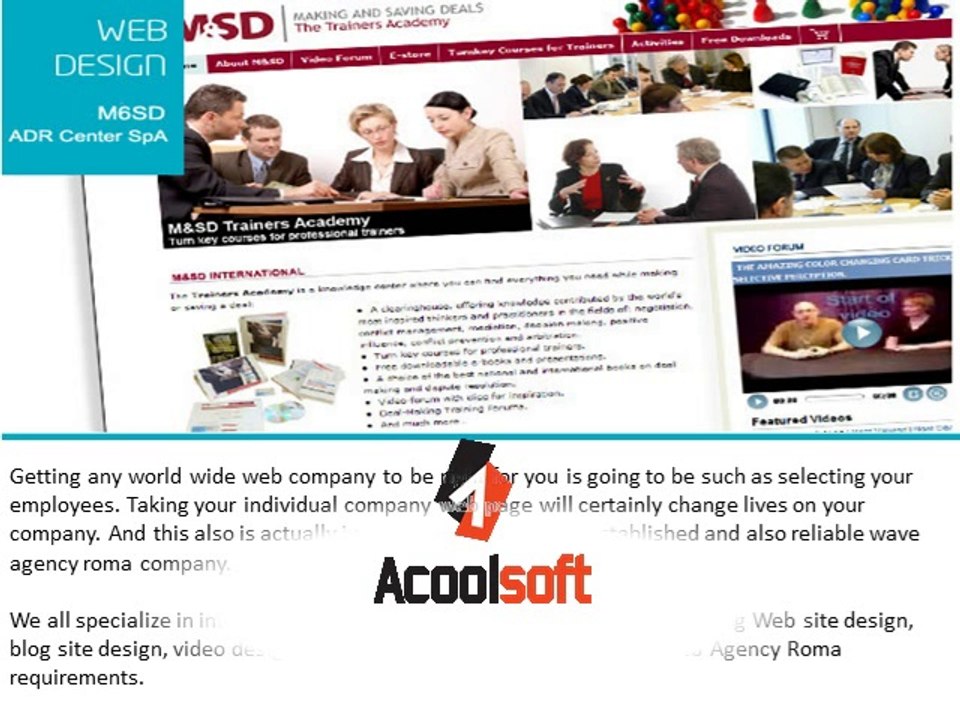 offer an unauthorized testimonial around the company Web Agency Roma