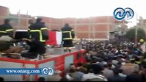 تشييع جنازة شهيد الشرطة فى بالشرقية وهتافات الشعب يريد اعدام الاخوان