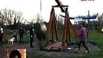 Japanese trebuchet throws humans