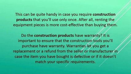 5 Questions to Ask Before Purchasing Construction Products