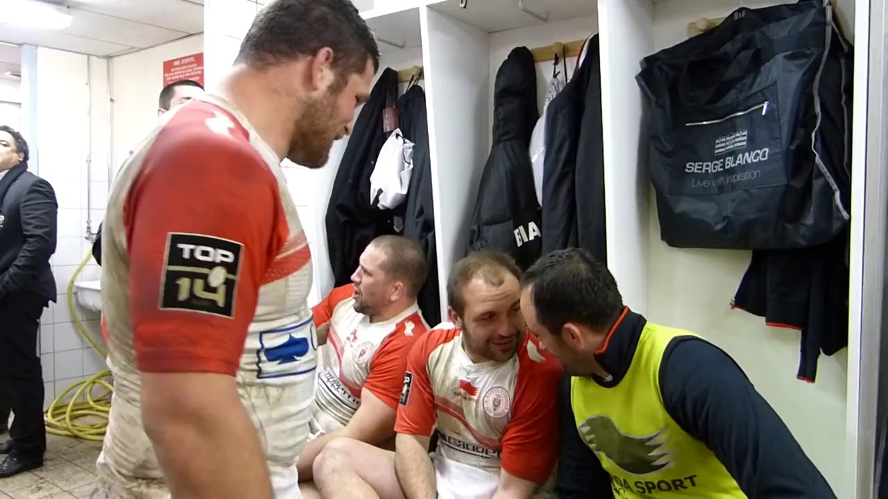 L'ambiance dans le vestiaire de Biarritz après la victoire surprenante à Grenoble