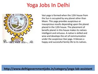 Yoga Government Jobs